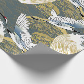 パタ日本のーン伝統的モチーフ背景 ラッピングペーパー (角)