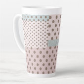 パタ点々のあるーン カフェラテマグ (左アングル)