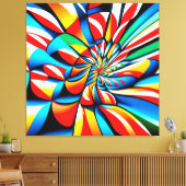パタ素晴らしカラフルモダンーン キャンバスプリント (インサイチュ (リビング))