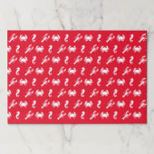 パタ航海のーンロブスターカニの乗馬ランチョンマット ペーパーパッド (正面)