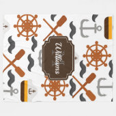 パタ航海のーン フリースブランケット (正面(横))