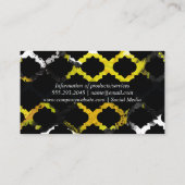 パタ華美ーン |イエローブラックインク 名刺 (裏面)