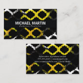 パタ華美ーン |イエローブラックインク 名刺 (正面/裏面)