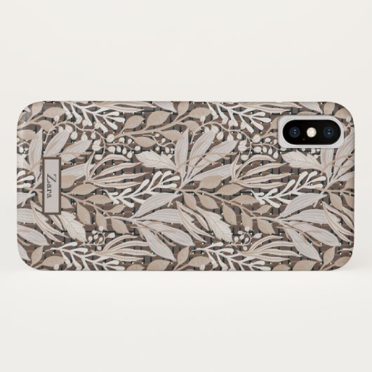 パタ葉ーンボヘミア風デザイントートバッグモウ Case-Mate iPhoneケース (裏面(横))