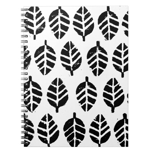 パタ葉ーンポテトプリントスパイラルフォトノート ノートブック (正面)