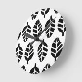 パタ葉ーンポテトプリント壁時計 ラウンド壁時計 (傾斜)