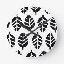 パタ葉ーンポテトプリント壁時計