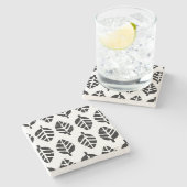 パタ葉ーンポテトプリント ストーンコースター (横)