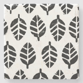 パタ葉ーンポテトプリント ストーンコースター