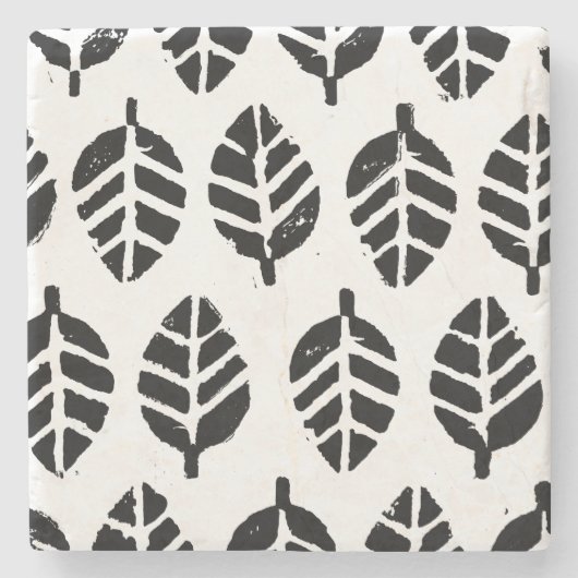 パタ葉ーンポテトプリント ストーンコースター (正面)