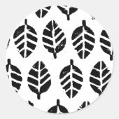 パタ葉ーンポテトプリント ラウンドシール (正面)