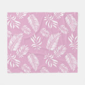 パタ葉ーン15 フリースブランケット (正面(横))