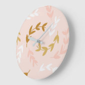 パタ葉ーン4 ラージ壁時計 (傾斜)