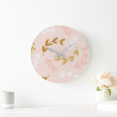 パタ葉ーン4 ラージ壁時計 (ホーム)