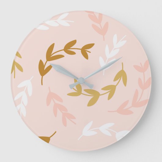 パタ葉ーン4 ラージ壁時計 (正面)