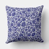 パタ葉ーン.13.bwピンクBG クッション (裏面)