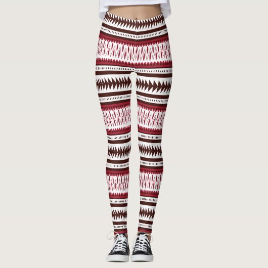 パタ赤と白ーン レギンス (正面)