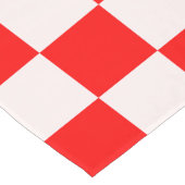 パタ赤と白市松模様にーン ショートテーブルランナー (コーナー)