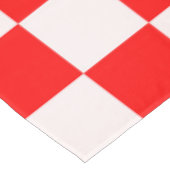 パタ赤と白市松模様にーン テーブルクロス (アングル)