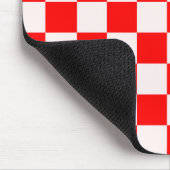パタ赤と白市松模様にーン マウスパッド (コーナー)