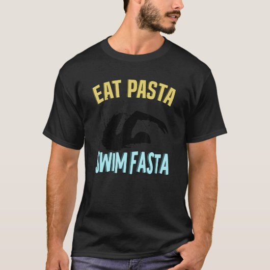 パタ食べススイムファスタスイミングスイム泳ぐ人1 Tシャツ (正面)