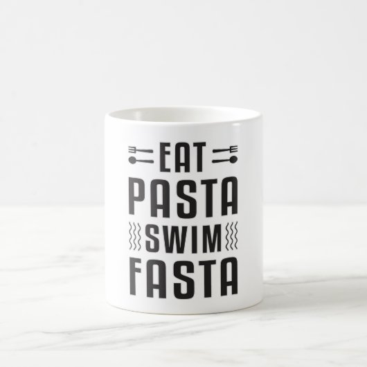 パタ食べススイムファスタスイミング泳ぐ人スイムプール コーヒーマグカップ (中央)