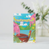 パダンバイ漫画の旅行ポスターアート。 ポストカード (スタンド正面)