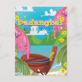 パダンバイ漫画の旅行ポスターアート。 ポストカード (正面)