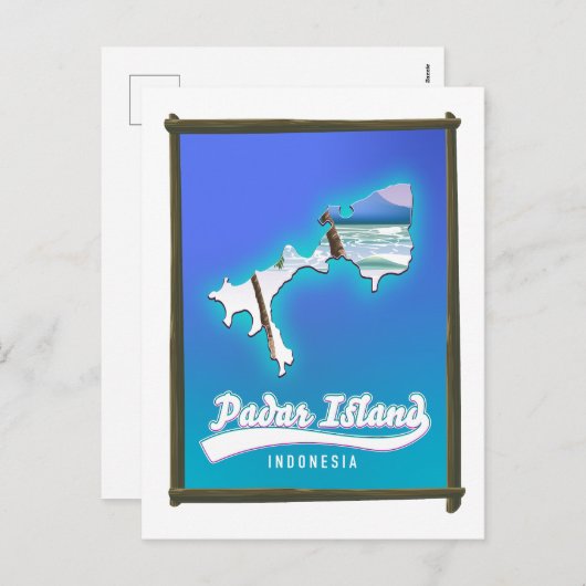 パダール島インドネシア シーズンポストカード (正面/裏面)