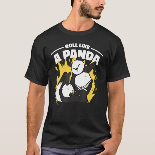 パダ転がバジの組み合わせ柔術の実パンダのように Tシャツ (正面)