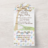 パチバニー・ベイビー・シャワー オールインワン招待状 (内側)