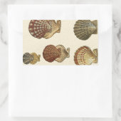 パチパチしたアンティークシェル 長方形シール (バッグ)