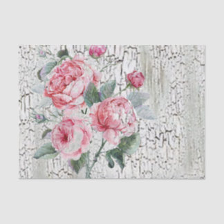 パチパチ鳴る音およびヴィンテージのバラ 薄葉紙