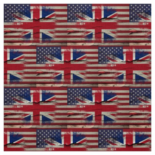 パチパチ鳴る音のペンキ|のイギリスの米国旗 ファブリック (見本)