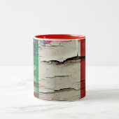 パチパチ鳴る音のペンキ|のイタリアンな米国旗 ツートーンマグカップ (中央)