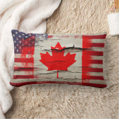 パチパチ鳴る音のペンキ|のカナダの米国旗 ランバークッション (ブランケット)