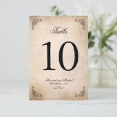 パチメエレガントントの結婚テーブル番号カード 招待状 (スタンド正面)