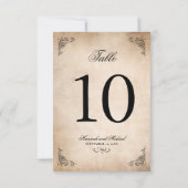 パチメエレガントントの結婚テーブル番号カード 招待状 (裏面)