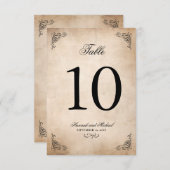 パチメエレガントントの結婚テーブル番号カード 招待状 (正面/裏面)