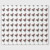 パチョサウルスに乗るサンタクロース ラッピングペーパー (フラット)