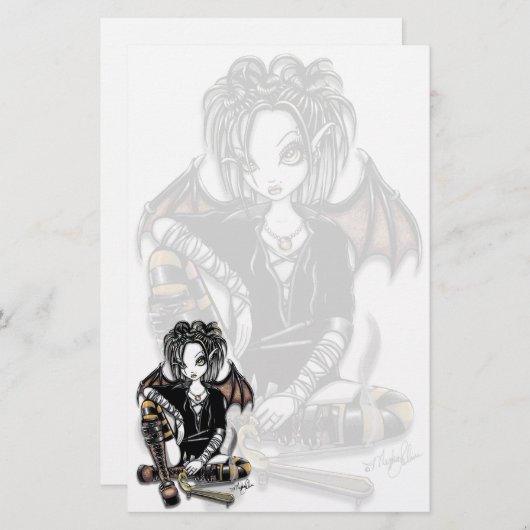 "パチョリ"のゴシック様式香の妖精の芸術の文房具 便箋 (正面/裏面)