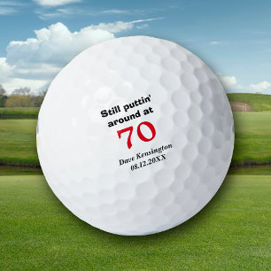 パチンのまわりに70誕生日パーソナライズされた ゴルフボール