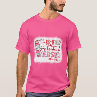 パッおもしろいクCrna Icu ErナースVはVersed Valen用 Tシャツ