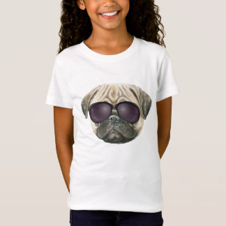 パッおもしろいグ、キュートフランスのブルドッグ眼鏡 Tシャツ