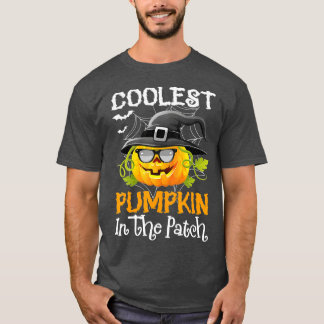 パッおもしろいプクールンのハロウィーンのコスチュウのパンプキン Tシャツ