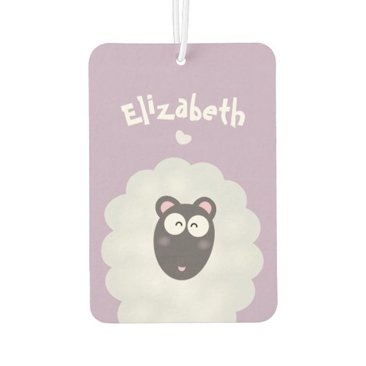 パッおもしろいン愛かわいいパステルパープル カーエアーフレッシュナー (裏面)