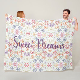 パッかわいらしテル花が咲いた フリースブランケット