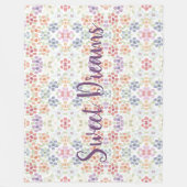 パッかわいらしテル花が咲いた フリースブランケット (正面)