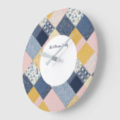 パッかわいらしフェイクプワーク素朴カントリーファームハウス ラージ壁時計 (傾斜)