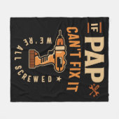 パッもしコはGrandpaのハンドマおもしろいイフを修正 フリースブランケット (正面(横))